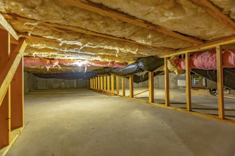 Finished Crawlspace with Vapor Barrier